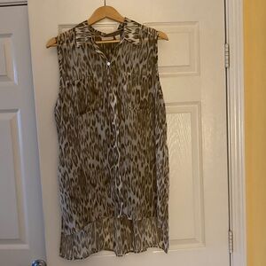 Chico's Sleeveless Animal Print Blouse